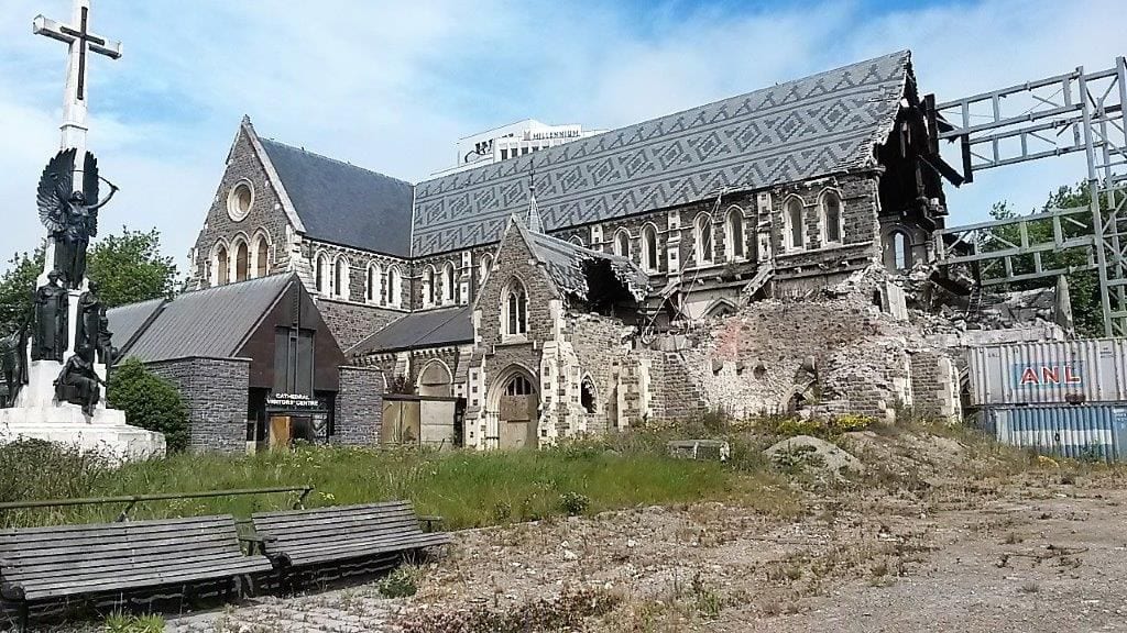 katedrála v Christchurch po zemětřesení